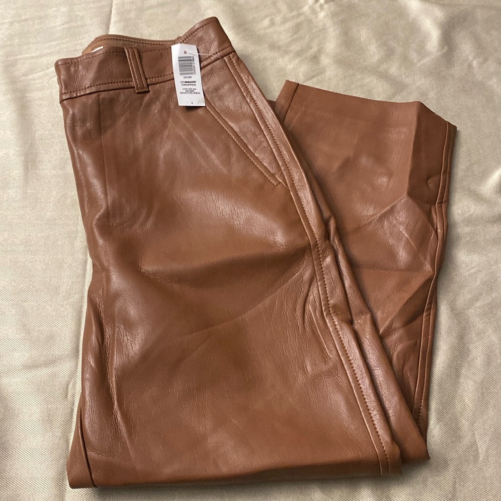 (P7) Babaton Command crop vegan leather pants - Sz. 4